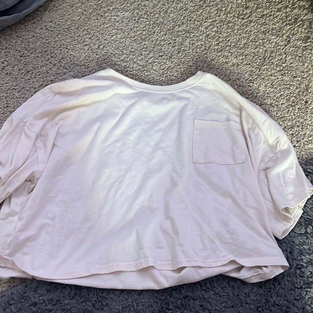 Cotton crop top beige medium